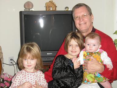 Granddad Dave, Katie, Lauren & Elena.