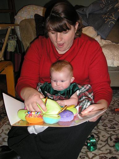 Opening presents.